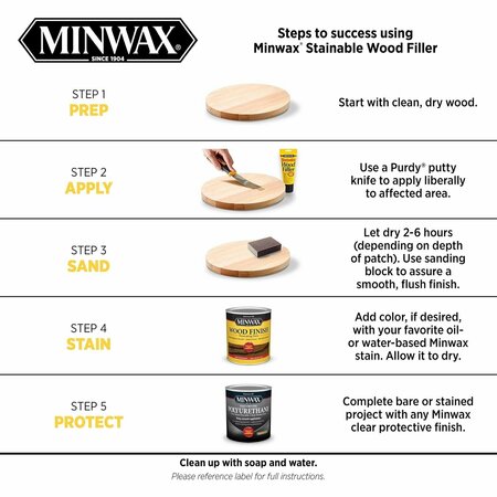 Minwax Fillr Wood Stnable 6Oz 42852000